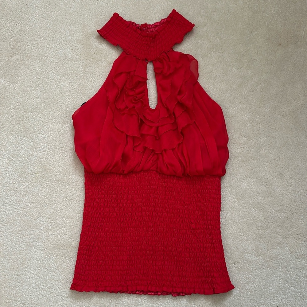 Red Bebe Halter Top
